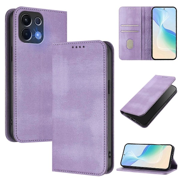 Plånboksfodral för Oppo K13 5G Retro Textur RFID-blockerande Läder Telefonskal Multicolor Light Purple