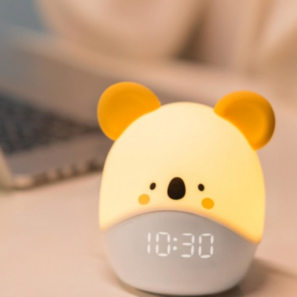 Koala Bear Väckarklocka Student Led Digital Bedside klocka Barns sovrum Studera Tecknad USB Elektronisk klocka