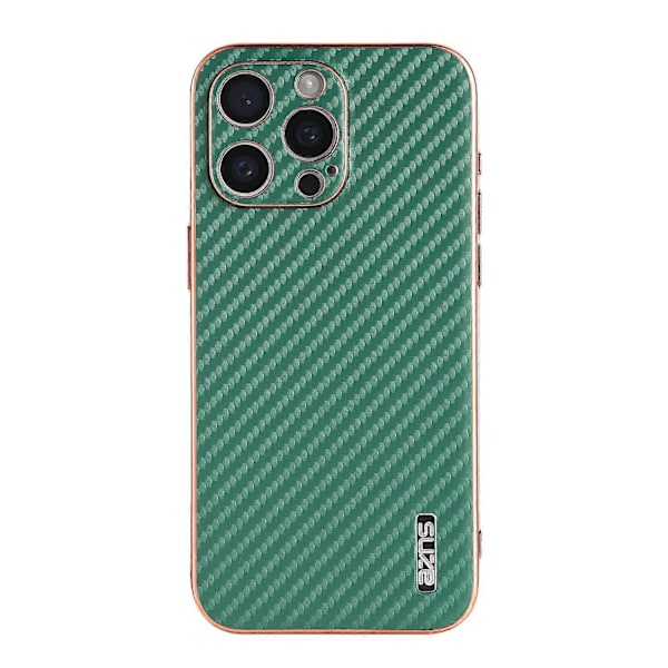 AZNS Skal för iPhone 14 Pro Max Elektropläterad Kolfibertextur PU+TPU Telefonskydd Multicolor Style C