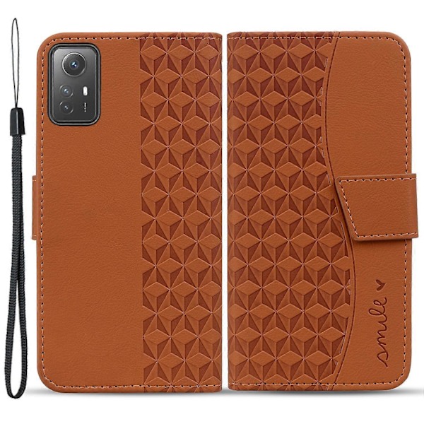 För Xiaomi Redmi Note 12S 4G Fodral Präglat PU Läder Fallsäkert Telefonskal Multicolor Style B