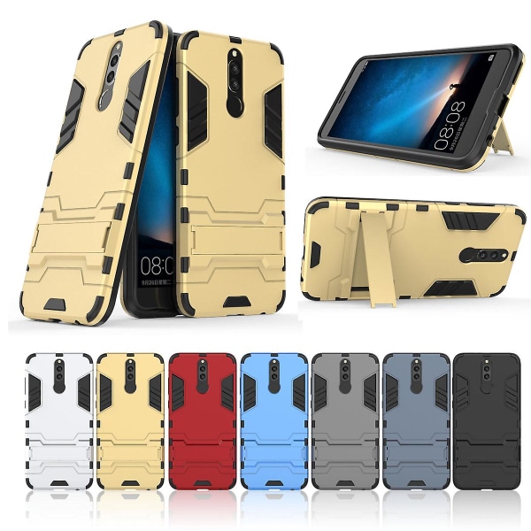 Cool Guard Plast Tpu Back Phone case Med Kickstand För Huawei Mate 10 Lite / Nova 2i / Maimang 6 Black
