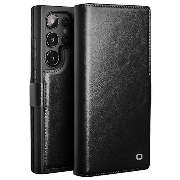 QIALINO Pungcover i ægte okselæder til Samsung Galaxy S24 Ultra - Multicolor Black