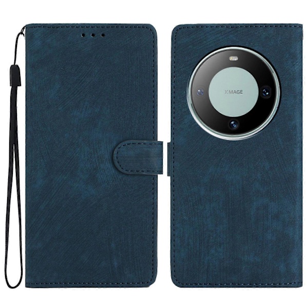 Til Huawei Mate 60 Etui Folio Flip Ensfarvet Hud-berørings Telefon Stand Læder Cover Multicolor Style D