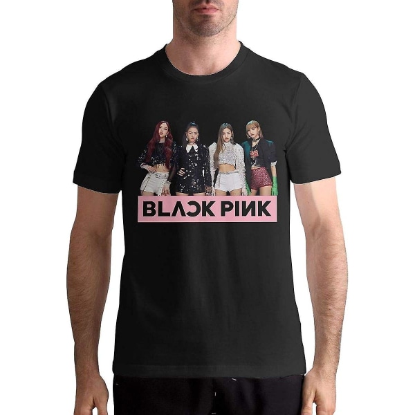 Blackpink Paita Miesten T-paita Rento Klassinen Lyhythihainen Toppi Aikuisille, S-3xl Black XXL