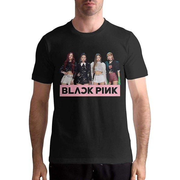 Blackpink Shirt Herr T-shirt Casual Klassisk Kortärmad Topsadult, S-3xl Black XXL