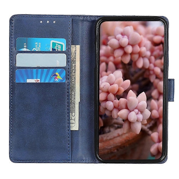 Stand Wallet Telefon Cover Til OnePlus 13R 5G/Ace 5 Pro 5G Ko Læder Tekstur Læder Cover Multicolor Blue