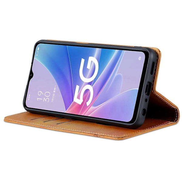 AZNS For Oppo A58 5G/A58x 5G/A78 5G Anti-Scratch Leather Phone Case Stand Wallet Magnetisk Flip Cover Multicolor Style D
