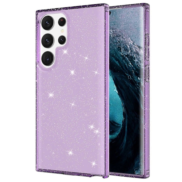 Samsung Galaxy S23 Ultra -puhelimen kuori, paksuuntettu glitterjauhe, kirkas TPU-puhelinkuori Multicolor Style D