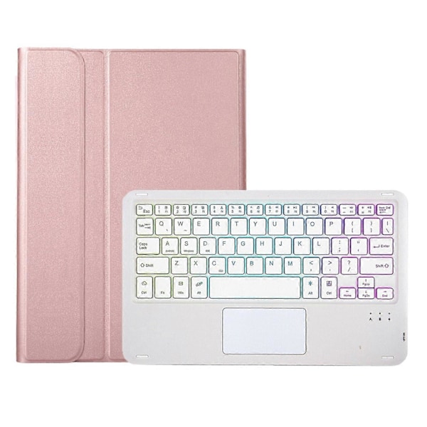 Type C A10B-AS iPad 10.9 (2022) -mallille, kynäpaikkamuotoilu, nahka + TPU-tablettitelinekotelo + irrotettava Multicolor Style C