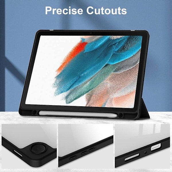 Kirkas takakansi Samsung Galaxy Tab A9+ PU+TPU+Akryyli tablettikotelolle kynäpaikalla Multicolor Style A