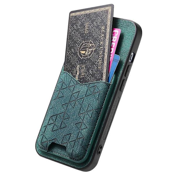 Til Samsung Galaxy S24 Ultra Etui Præget Mønster Kortholder Støtteben Læder Bagcover Multicolor Style C