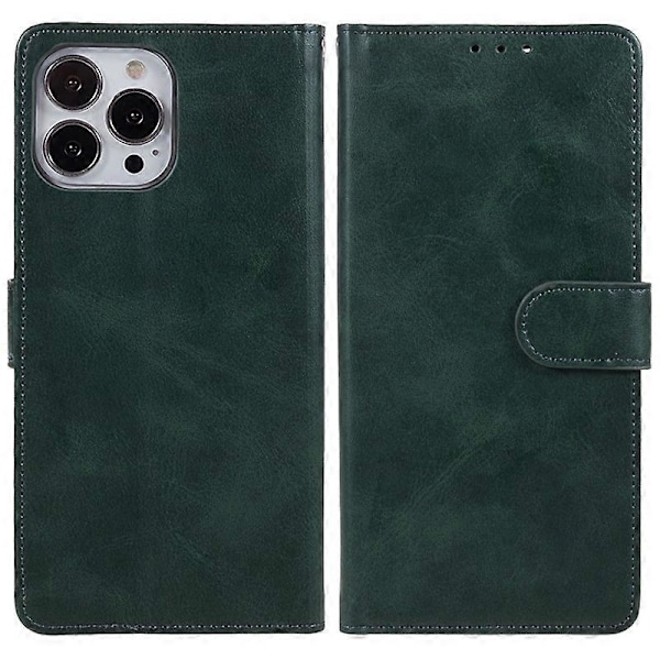 Kalvtextur PU Läder Plånboksfodral med Ställ för iPhone 13 Pro Max Multicolor Style C