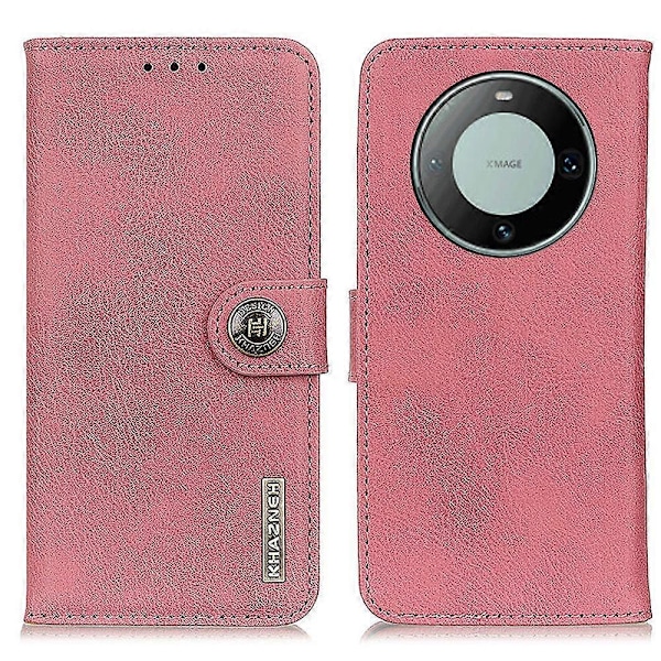 KHAZNEH PU Læder Wallet Cover med Stativ til Huawei Mate 60 Pro - Ko Læder Tekstur Multicolor Style B