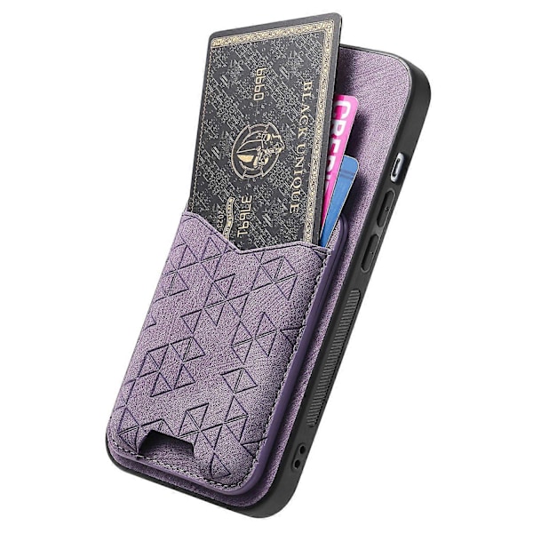 Til Samsung Galaxy S24 Ultra Etui Præget Mønster Kortholder Støtteben Læder Bagcover Multicolor Style B