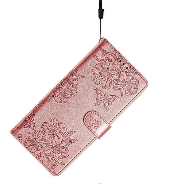 Til Samsung Galaxy A56 5G Etui Sommerfugl Blomst Stødsikkert PU Læder Pung Telefon Cover Multicolor Style B