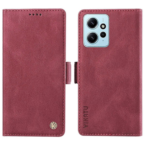 YIKATU YK-005 Til Xiaomi Redmi Note 12 4G Hud-berørings Telefon Cover PU Læder Wallet Stand Shell Multicolor Style F