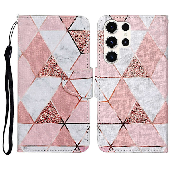 Fodral för Samsung Galaxy S25 Ultra med mönstertryck, skyddande läderfodral Multicolor Style E