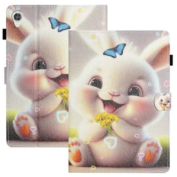 Stødsikkert PU læder flip cover til Lenovo Tab M10 HD Gen 2, anti-drop tablet shell Multicolor Rabbit
