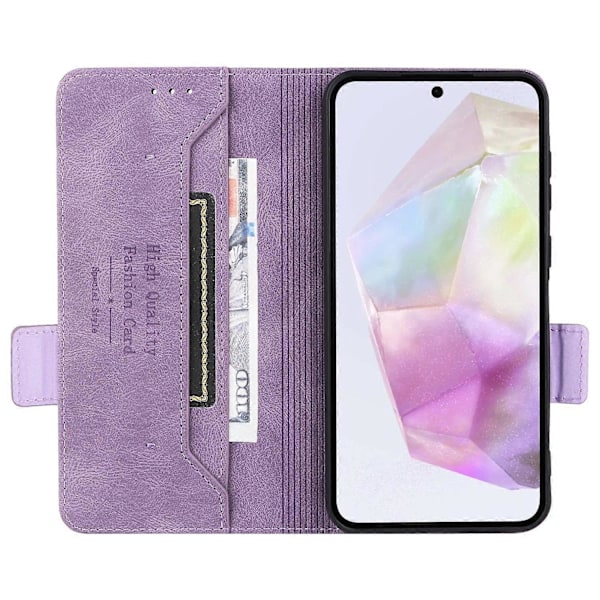 Lommebokdeksel i lær med flip-funksjon og metalldekor til Samsung Galaxy A26 5G Multicolor Style C