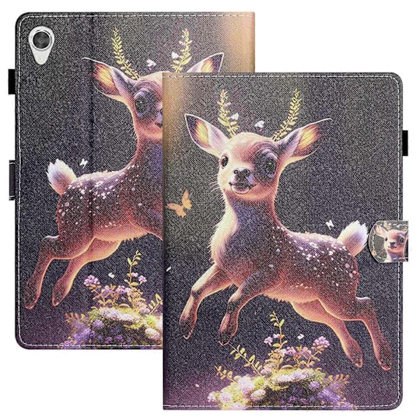 Stødsikkert PU læder flip cover til Lenovo Tab M10 HD Gen 2, anti-drop tablet shell Multicolor Deer