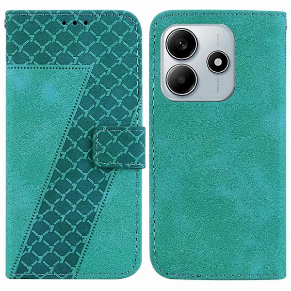 Stand Case til Xiaomi Redmi Note 14 5G med 7-formet mønster og læder telefoncover Multicolor Style A