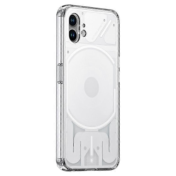 För Nothing phone (1) 5G Transparent Mobilskal TPU+Akryl Anti-gulnande Hybridfodral