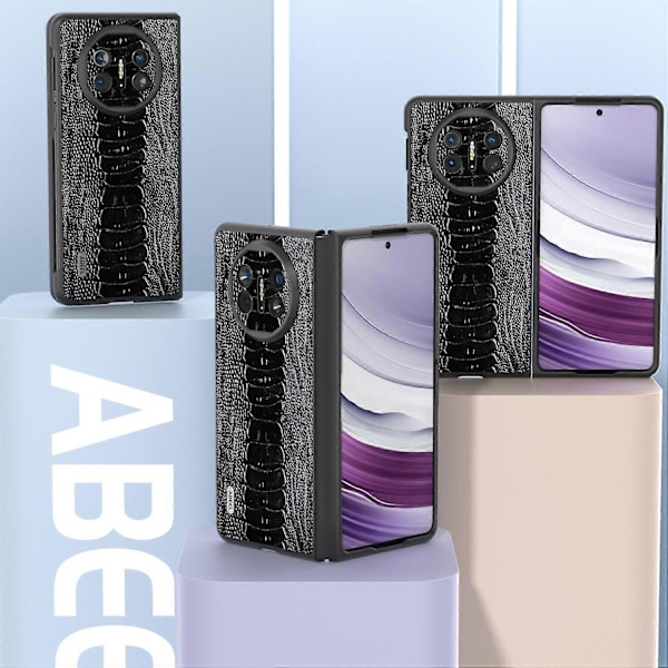 Skal för Huawei Mate X5 Krokodiltextur Äkta Läder+TPU+PC Mobilskal Multicolor Style A
