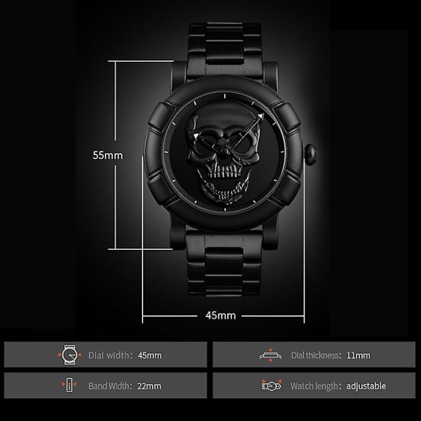 Skmei 9178 Multifunktionell Fashion Waterproof Quartz Watch Black Pink Gold