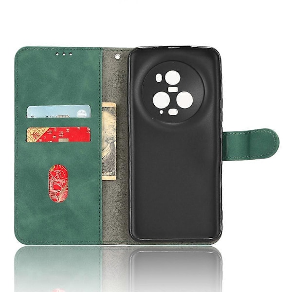 Flip læder telefoncover med stativ og pung til Honor Magic5 Pro - Hudvenligt mobilcover Multicolor Style C