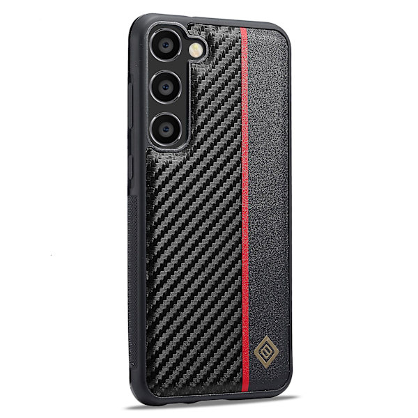 För Samsung Galaxy S23 Fe Carbon Fiber Texture Cover Telefon Pu Läder+tpu+eva Stötsäkert case