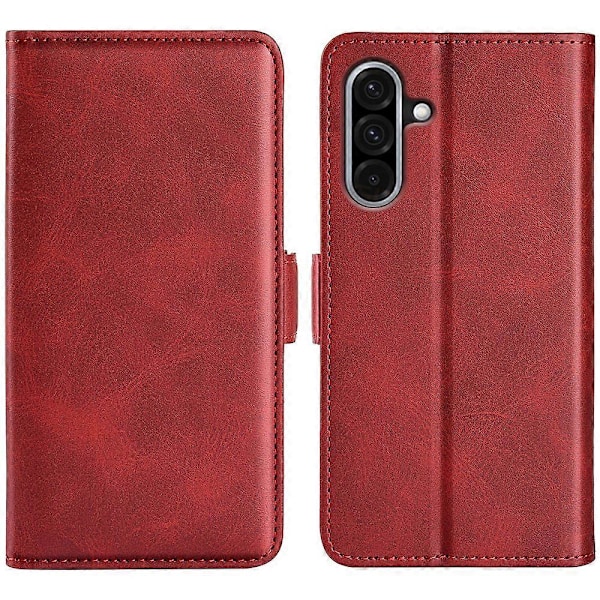 Stativfodral i kalvtexturläder för Samsung Galaxy A36 5G Multicolor Style B
