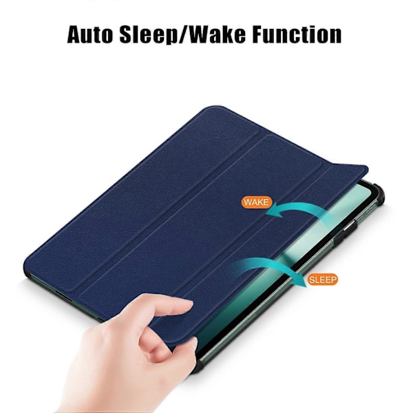 Läderfodral för OnePlus Pad/Oppo Pad 2, vikbart stativ, automatisk väckning/viloläge Multicolor Style B