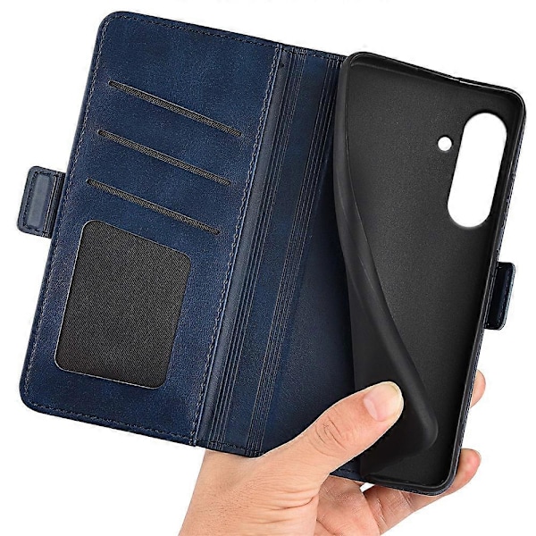 Til Samsung Galaxy A36 5G Stand Case Kalvetekstur Læder Wallet Telefon Cover Multicolor Style D