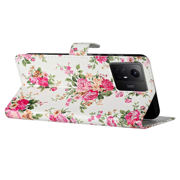 PU Læder Wallet Cover med Mønsterprint og Flip Stand til Xiaomi Redmi Note 12S 4G Multicolor Style G
