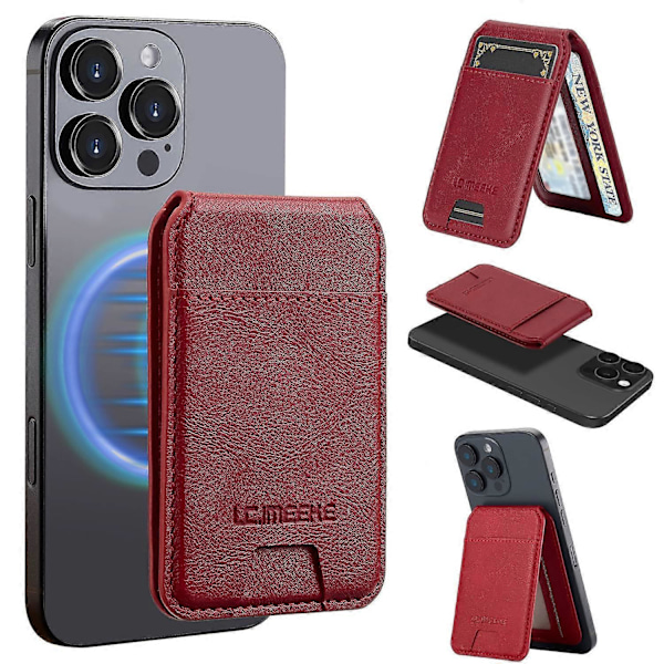 Typ C LC.IMEEKE Magnetisk Telefonkorthållare RFID-blockerande Kortfack Läderställ Multicolor Style B