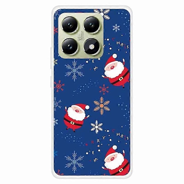 Xiaomi 14T Pro -kotelo, juhlava jouluaiheinen TPU-suojakuori Multicolor Santa