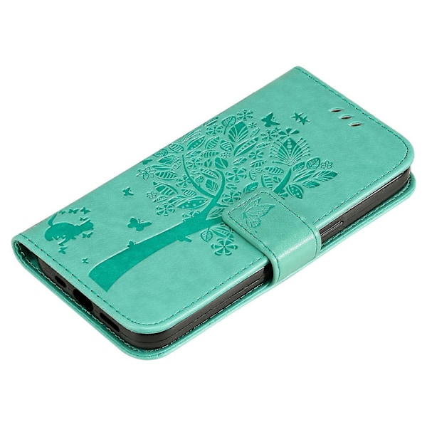 KT Imprinting Flower Series-3 Fodral till Xiaomi 14T Katt Träd Mönster Flip Läder Telefonskal Multicolor Style B