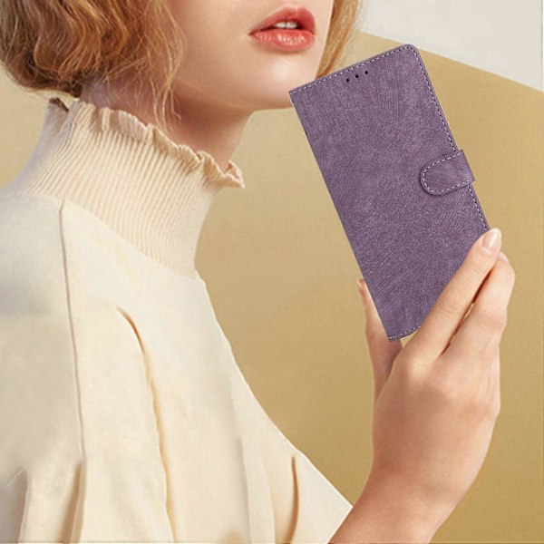 Til Samsung Galaxy A05 4G Etui PU Læder Foldbart Stativ Ensfarvet Telefoncover Multicolor Style C