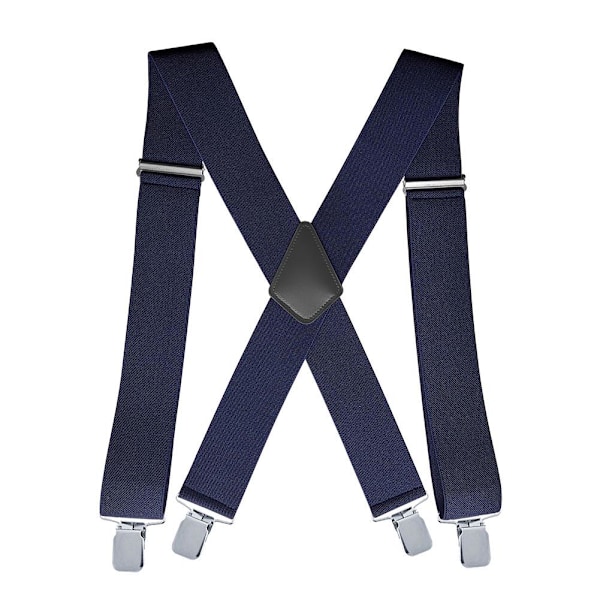 Svarta justerbara hängslen Herr Unisex byxor Elastic Sc white oen-size