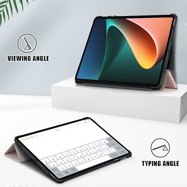 Til Xiaomi Pad 6 Tri-fold Stand Tablet Cover Magnetisk Smart PU Læder Folio Cover Multicolor Style D