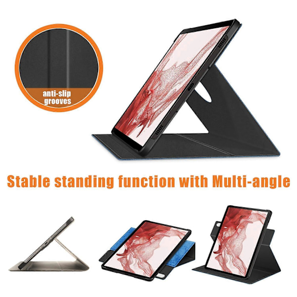 Roterende Stand Cover til Samsung Galaxy Tab S9 SM-X710, SM-X716B, SM-X718U PU Læder Smart Tablet Case Multicolor Style D