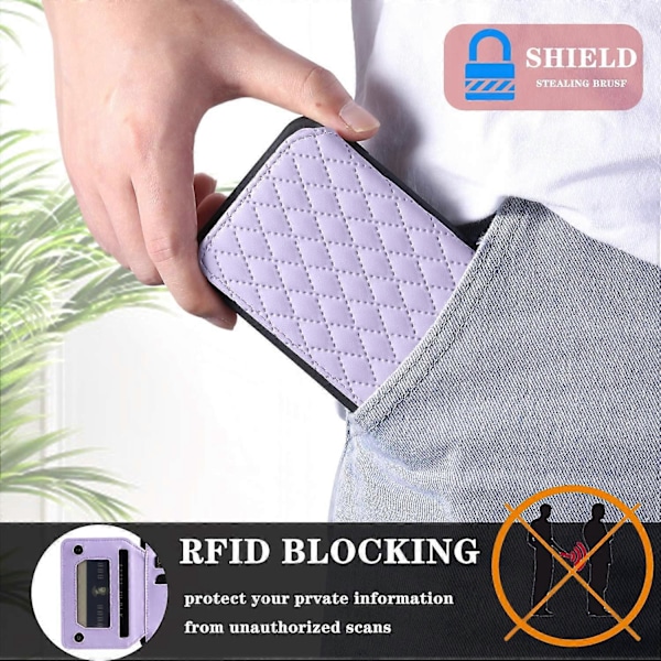 Style 008 Stöttåligt Skal för iPhone 11 RFID-blockerande PU+TPU Telefonfodral med Remmar Multicolor Style E