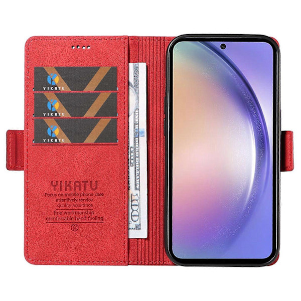 YIKATU YK-005 Mobilskal för Samsung Galaxy A54 5G PU Läder Skin-touch Plånboksställ Skydd Multicolor Style H