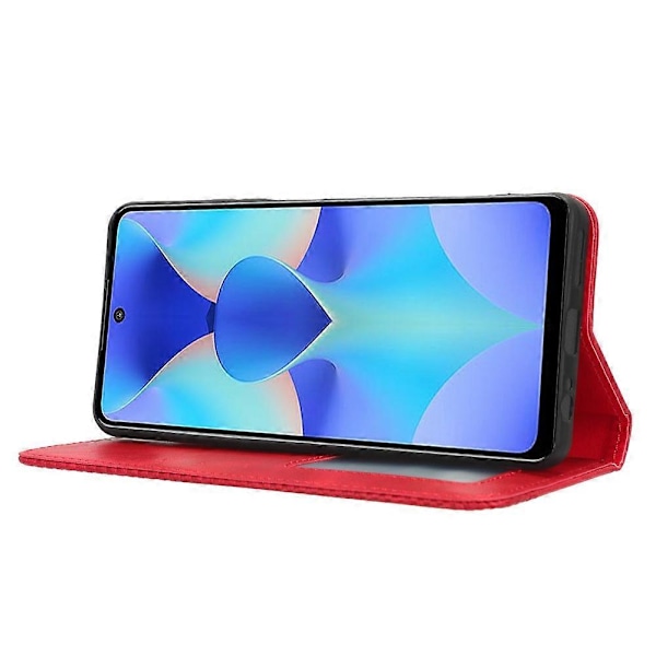For TECNO Spark 10 Pro K17 Retro PU Lærdeksel Stativ Lommebok Flip Folio Telefonveske Multicolor Style B