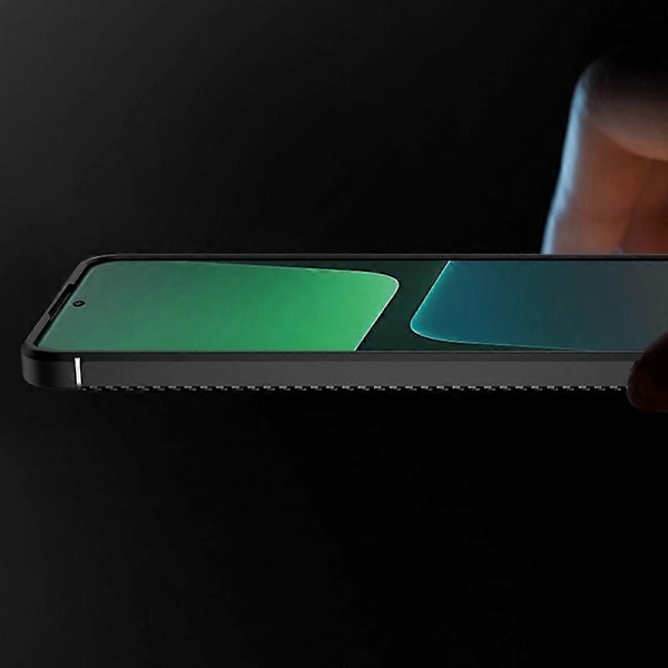 For Xiaomi 14 Pro Deksel Fleksibel TPU Fibertekstur Støtsikkert Telefondeksel