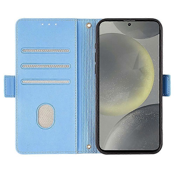 Læder Wallet Case med RFID-blokering og stativfunktion samt håndrem til Samsung Galaxy S25 Multicolor Style B