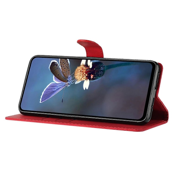 Lærdeksel med blomsterdesign til Samsung Galaxy A26 5G, lommebokdeksel med håndleddsstropp Multicolor Style B