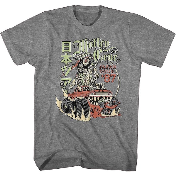 American Classics Motley Crue Heavy Metal Band '87 Japan Tour Vuxen kortärmad T-shirt Grafisk T-shirt Gray L