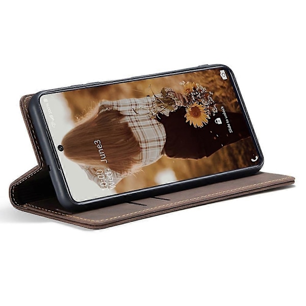 CASEME 013 Series Flip Plånbok Läder Telefonskal för Samsung Galaxy A71