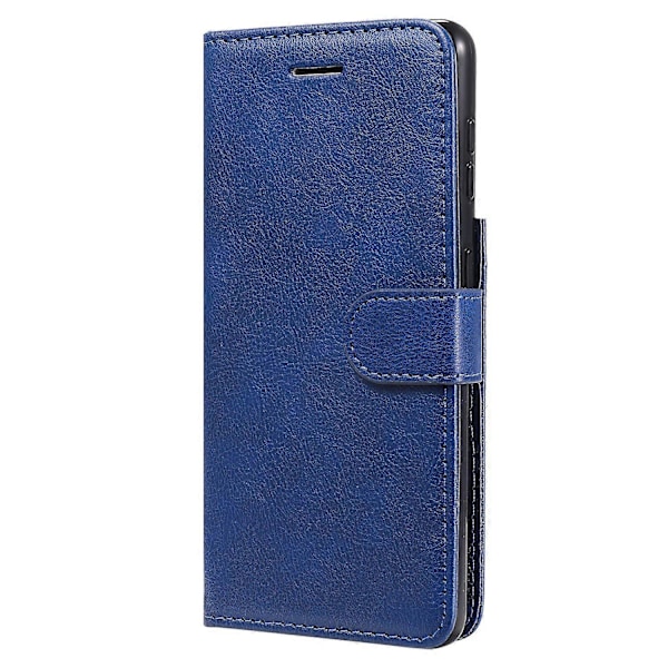 KT Leather Series-2 Lommebok Stativ Design Anti-Ripe TPU+PU Lær Telefondeksel med Praktisk Stropp Multicolor Style D